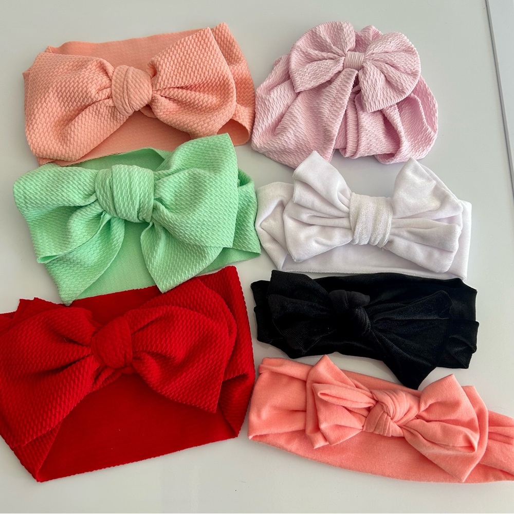 NEW Colorful Bow Headband Set for babies